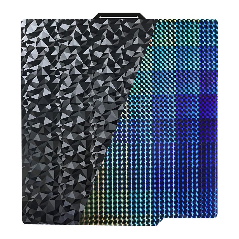 IdeaFormer-3D Double Sided H1H PEO Build Plate for Bambu Lab X1 X1C X1E P1P P1S P2S A1, Smooth Phantom H1H+Diamond PEO Spring Steel Sheet Flexible Plate 257x257mm for Bambu 3D Printers - Image 1